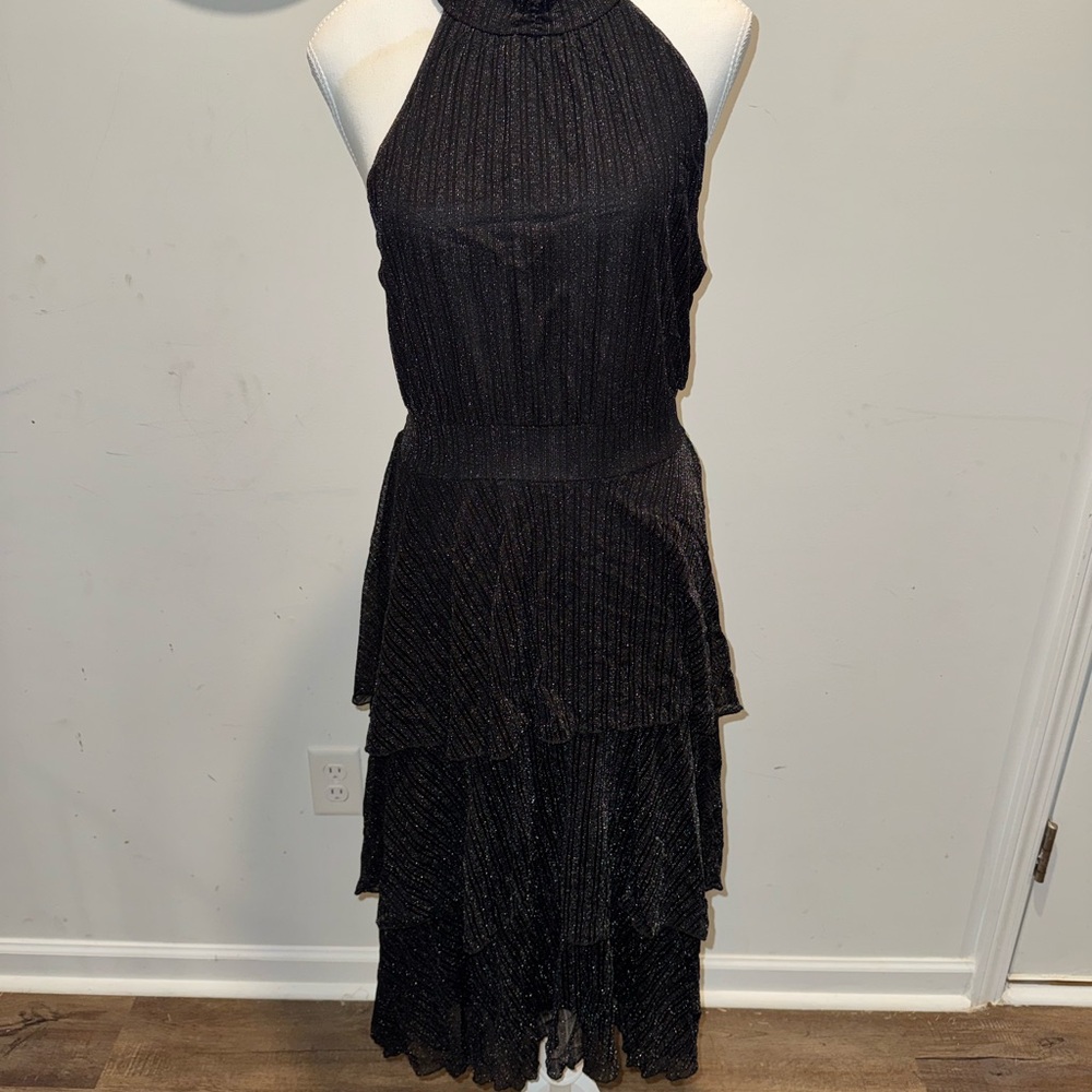 Elegant Black Halter Dress